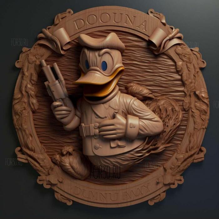 Donald Duck Goin Quackers 3 stl model for CNC